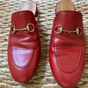 Gucci Princetown Leather Slipper Loafer in Red